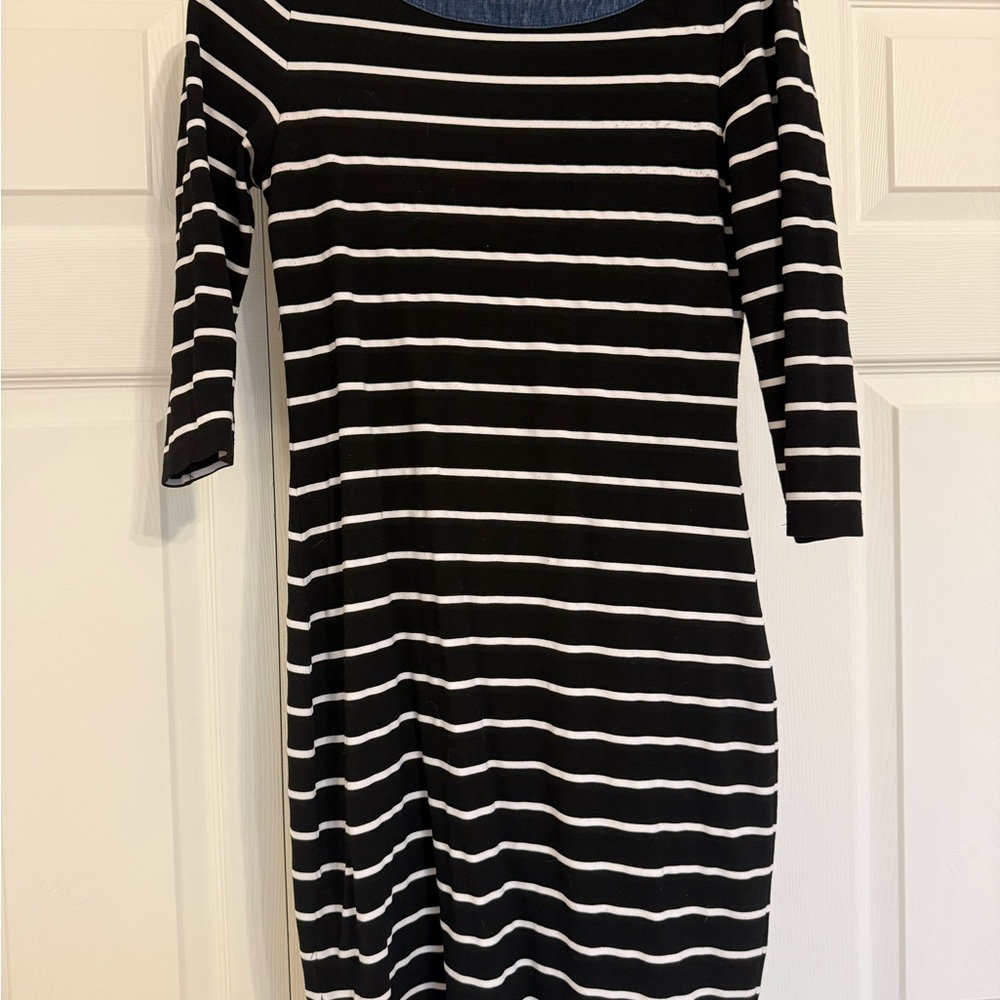 Tommy Hilfiger Black and White Striped Dress
